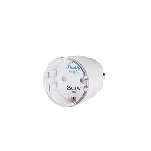 Shelly Plus Plug S, confezione doppia, presa intelligente, funziona con Alexa & Google Home, programmabile con controllo vocale, Bluetooth; dispositivo Wi-Fi per l'automazione dei dispositivi, nero