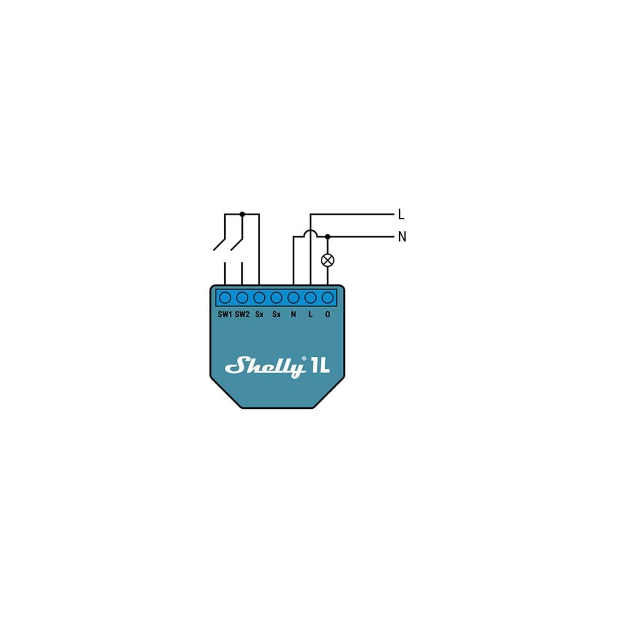 Shelly Bypass, per Shelly 1L e Dimmer, Bianco