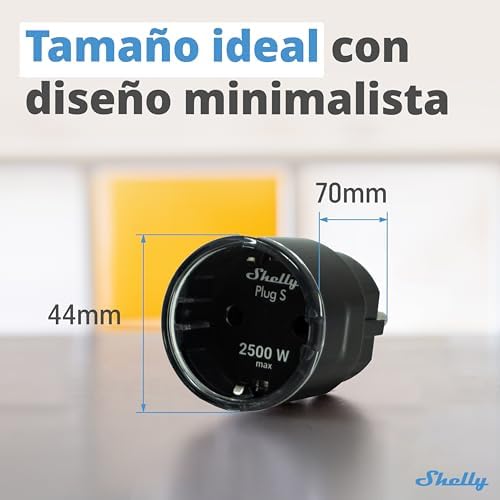Shelly Plus Plug S, confezione doppia, presa intelligente, funziona con Alexa & Google Home, programmabile con controllo vocale, Bluetooth; dispositivo Wi-Fi per l'automazione dei dispositivi, nero