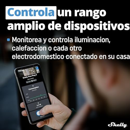 Shelly Plus Plug S, confezione doppia, presa intelligente, funziona con Alexa & Google Home, programmabile con controllo vocale, Bluetooth; dispositivo Wi-Fi per l'automazione dei dispositivi, nero