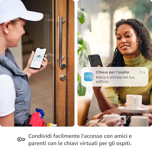 Ring Intercom di Amazon | Trasforma il tuo citofono in un sistema intelligente con apertura a distanza, audio bidirezionale, accesso per gli ospiti | Facile da installare | Compatibile con Alexa