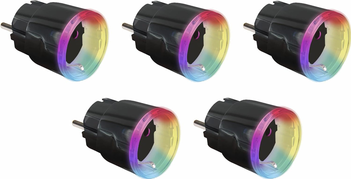 Shelly Plus Plug Schwarz 5er Set - Smart Steckdose - Intelligente Steckdose Funktioniert mit Alexa & Google Home,