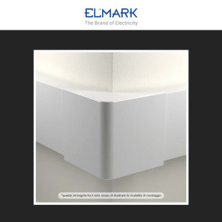 Elmark Angolo Esterno per 2 Canaline Passacavi 100x40 in Plastica Bianca - mod. 562100401