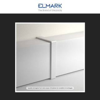 Elmark Connettore Giunto per Canaline Passacavi 100x40 in Plastica Bianca - mod. 562100405
