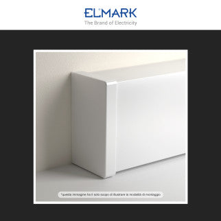 Elmark Tappo di Chiusura per Canaline Passacavi 100x60 in Plastica Bianca - mod. 562100606