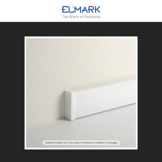 Elmark Tappo di Chiusura per Canaline Passacavi 25x16 in Plastica Bianca - mod. 56225166