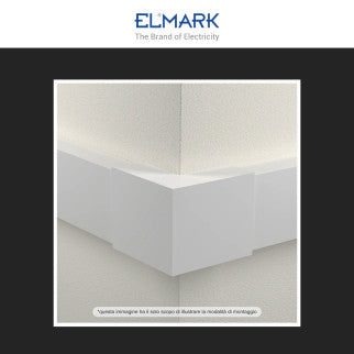 Elmark Angolo Esterno per 2 Canaline Passacavi 40x16 in Plastica Bianca - mod. 56240161