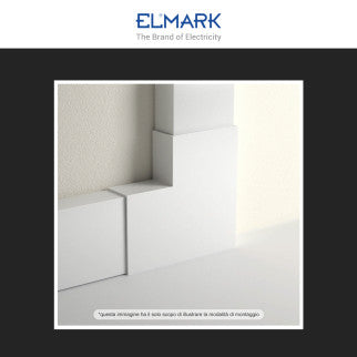 Elmark Angolo a L per 2 Canaline Passacavi 40x16 in Plastica Bianca - mod. 56240164