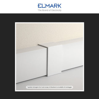 Elmark Connettore Giunto per Canaline Passacavi 40x25 in Plastica Bianca - mod. 56240255