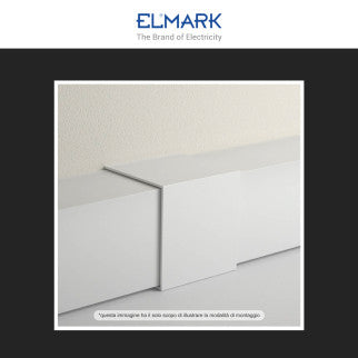 Elmark Connettore Giunto per Canaline Passacavi 40x40 in Plastica Bianca - mod. 56240405