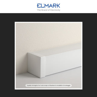 Elmark Tappo di Chiusura per Canaline Passacavi 40x40 in Plastica Bianca - mod. 56240406