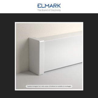 Elmark Tappo di Chiusura per Canaline Passacavi 80x40 in Plastica Bianca - mod. 56280406