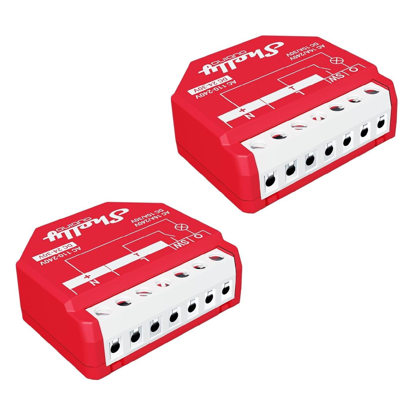Shelly Qubino Wave 1PM | Confezione da 2 | Z-wave Smart Interruttore, 1 canale 16 A con misurazione della corrente | Automazione domestica | Z-Wave Gateway | Basso consumo energetico | Ripetitore di