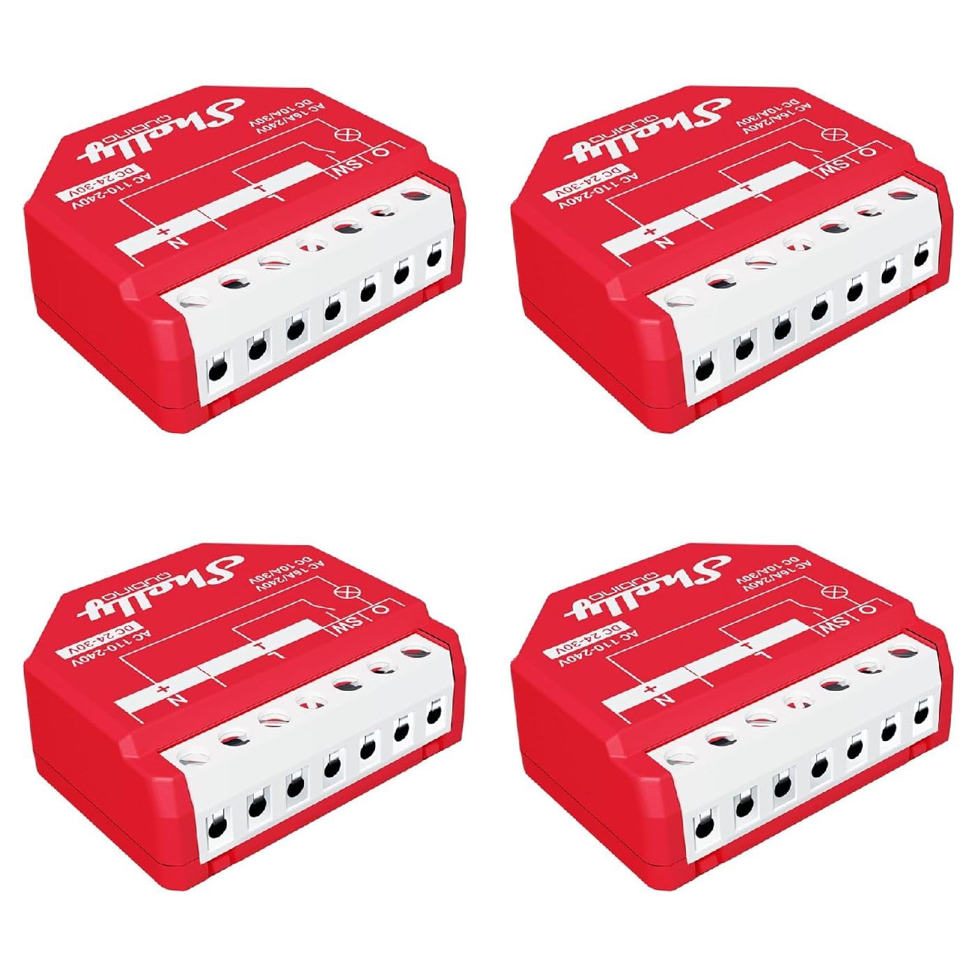 Shelly Qubino Wave 1PM | Confezione da 2 | Z-wave Smart Interruttore, 1 canale 16 A con misurazione della corrente | Automazione domestica | Z-Wave Gateway | Basso consumo energetico | Ripetitore di