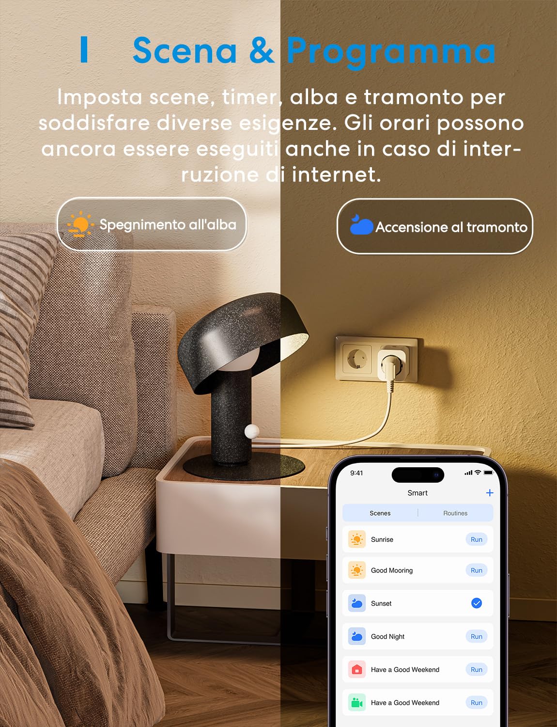 Meross Presa Smart WiFi, Presa Intelligente Italiana, Smart Plug con Monitoraggio Energia 16A 3840W, Funzione Timer, Compatibile con Amazon Alexa, SmartThings, Google Assistant, APP Controllo Remoto