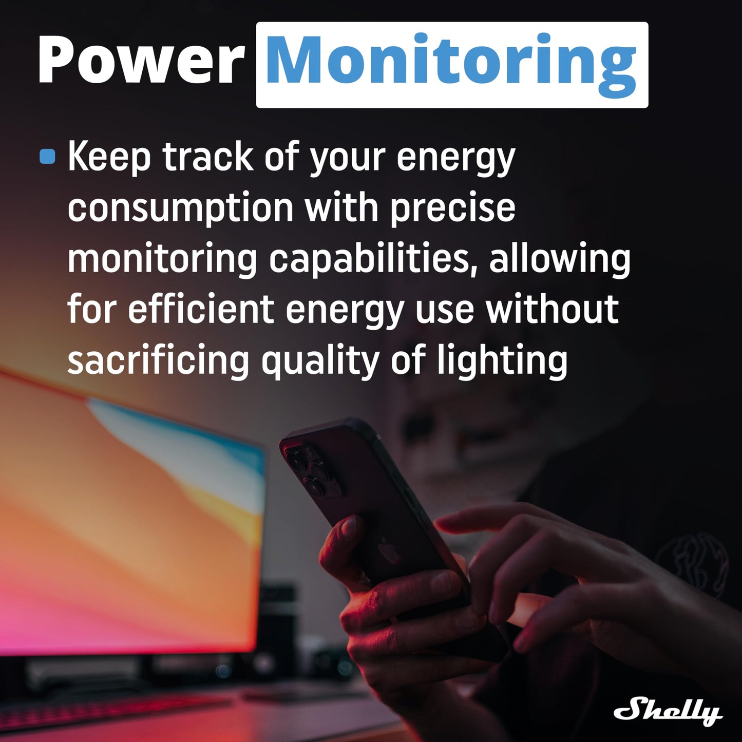 Shelly Plus RGBW PM, Modulo di controllo RGBW per strisce LED Wi-Fi & Bluetooth - 12-24 VDC, con Misuratore di consumo, Luce Bianca o Colorata Dimmerabile, Nessun Hub richiesto, App iOS Android