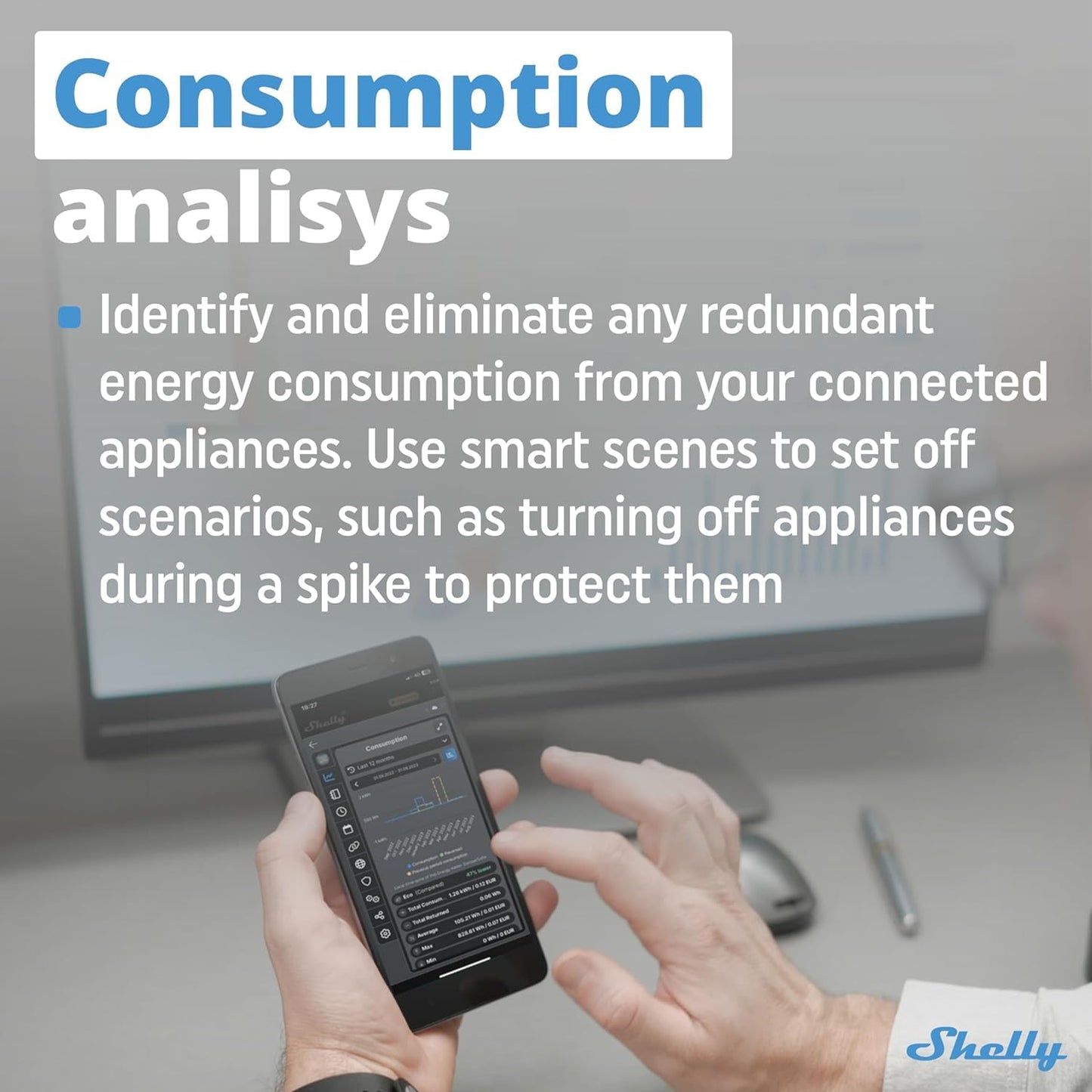 Shelly PM Mini Gen 3 | Confezione da 4 | Wi-Fi e Bluetooth Smart Power Meter 1 canale 16 A | Domestica | Compatibile con Alexa e Google Home | App iOS Android | Nessun hub richiesto