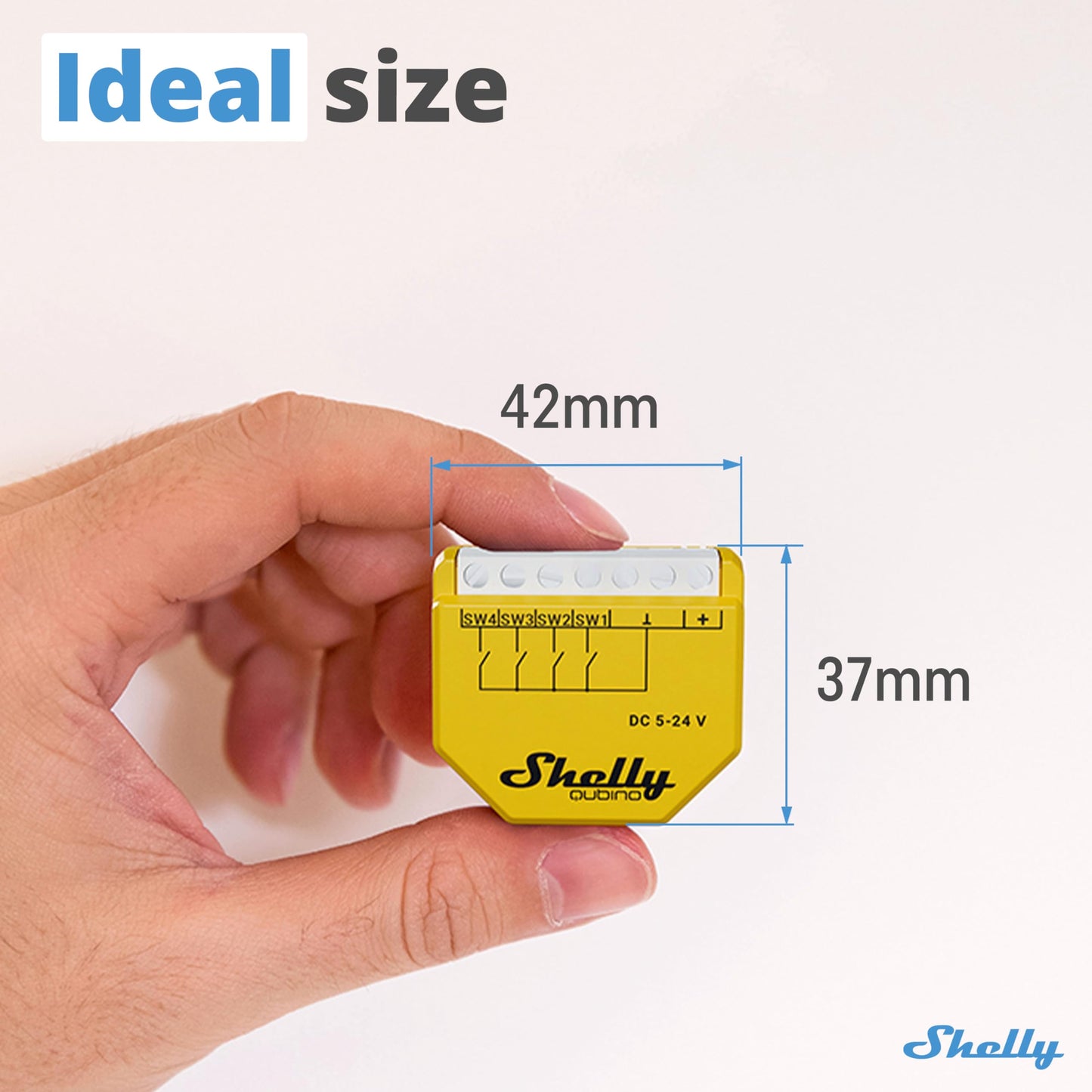 Shelly Wave i4, Modulo di Controllo Remoto Z-Wave con 4 Ingressi, Domotica, Senza Fili, Azioni e Scene intelligenti, Basso Consumo Energetico, Gamma Wireless Estesa
