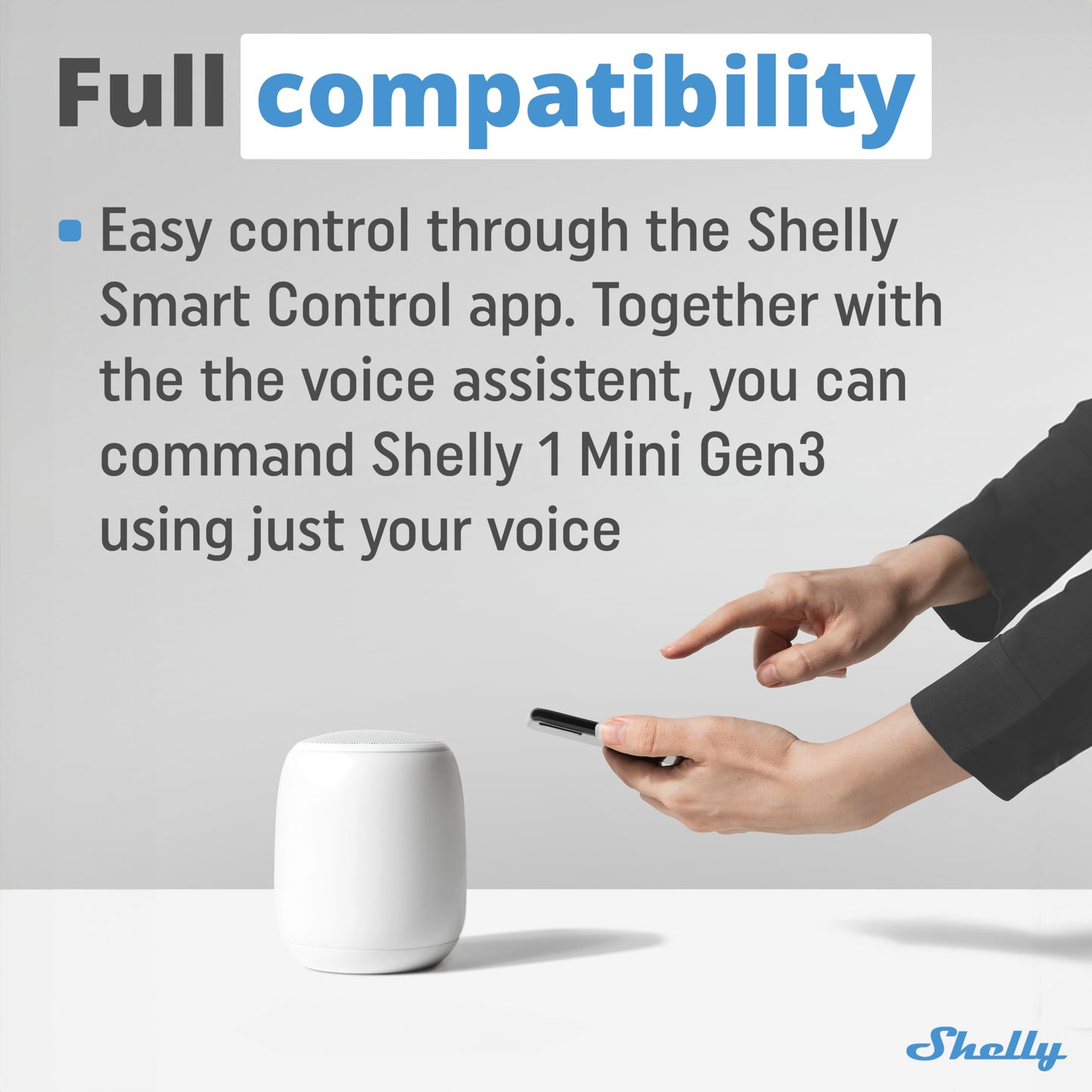 Shelly 1 Mini Gen3, Relè Intelligente WiFi e Bluetooth, 1 Canale, 8A, Domotica, Contatti Puliti, Controllo Remoto Luci, Dimensioni Compatte, Alexa e Google Home, iOS e Android, Nessun Hub Necessario