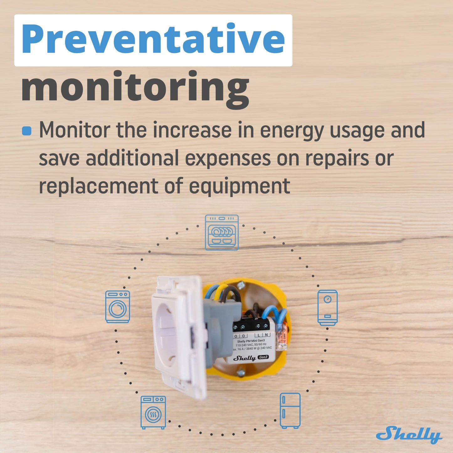 Shelly 1 Mini Gen3, Relè Intelligente WiFi e Bluetooth, 1 Canale, 8A, Domotica, Contatti Puliti, Controllo Remoto Luci, Dimensioni Compatte, Alexa e Google Home, iOS e Android, Nessun Hub Necessario