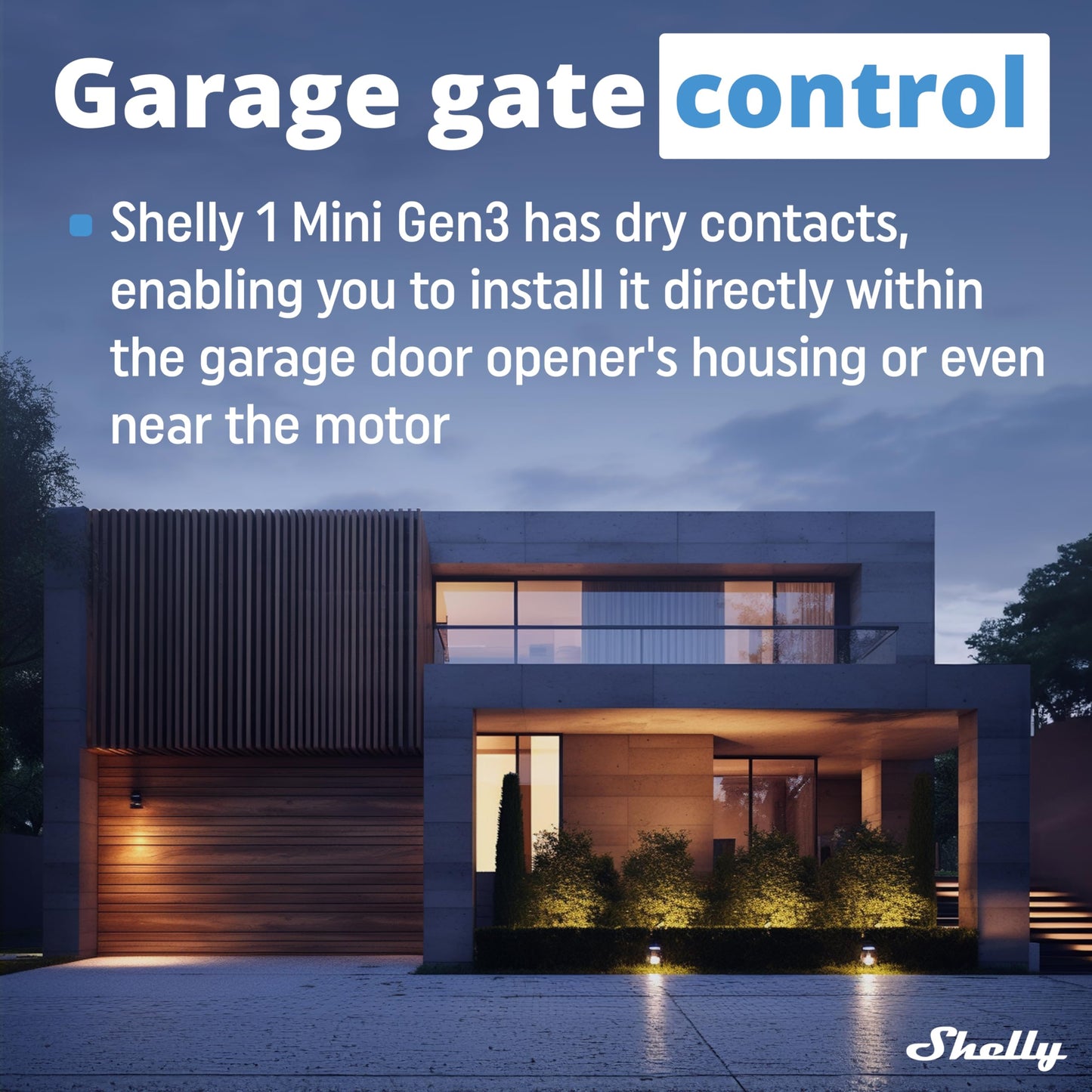 Shelly 1 Mini Gen3, Relè Intelligente WiFi e Bluetooth, 1 Canale, 8A, Domotica, Contatti Puliti, Controllo Remoto Luci, Dimensioni Compatte, Alexa e Google Home, iOS e Android, Nessun Hub Necessario
