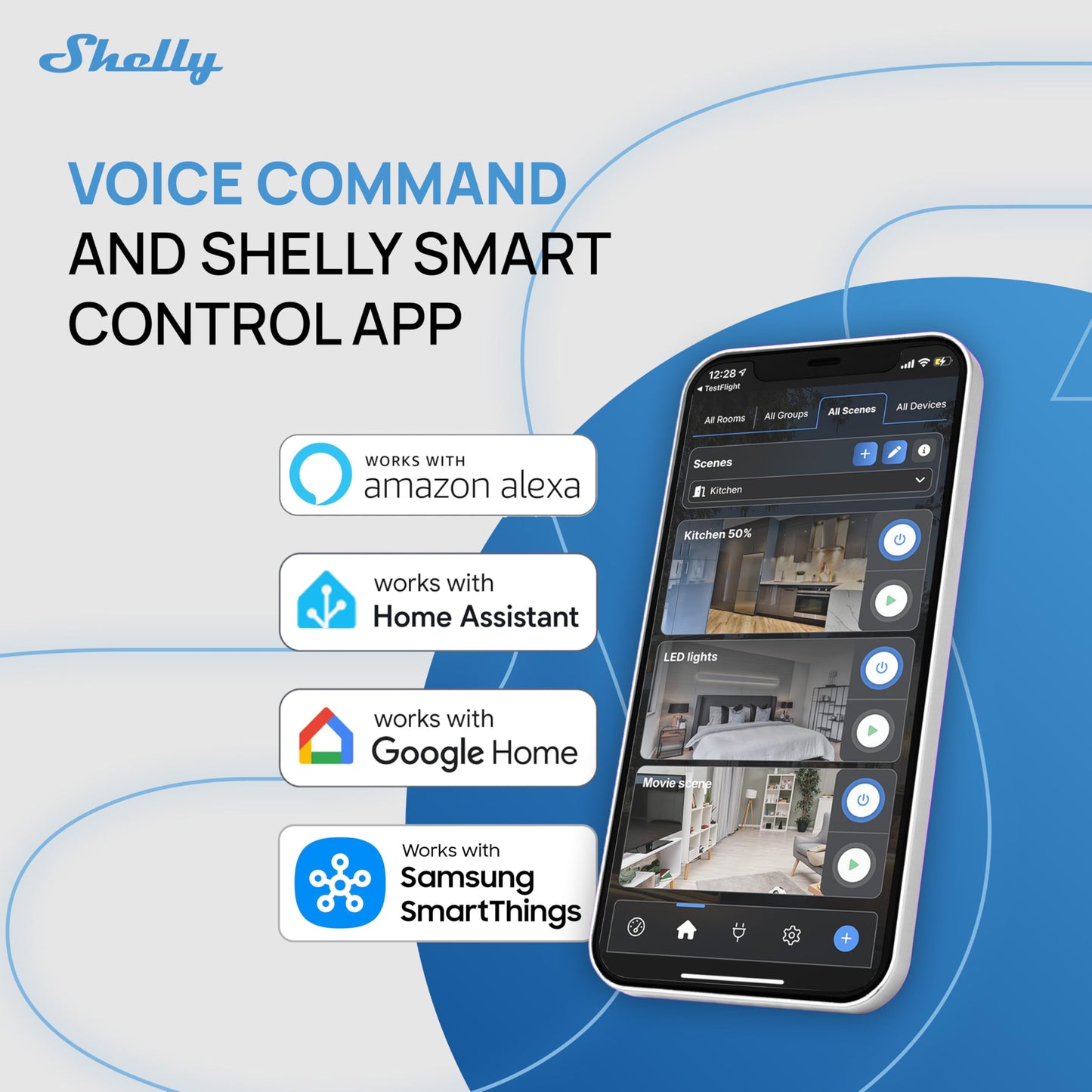 Shelly Wall Display X2 Nero, Pannello di Controllo Wi-Fi e Bluetooth da 6,95", Interruttore Integrato da 5A, Display a Colori, Termostato, Monitoraggio del Consumo, Domotica, Avvisi e Notifiche