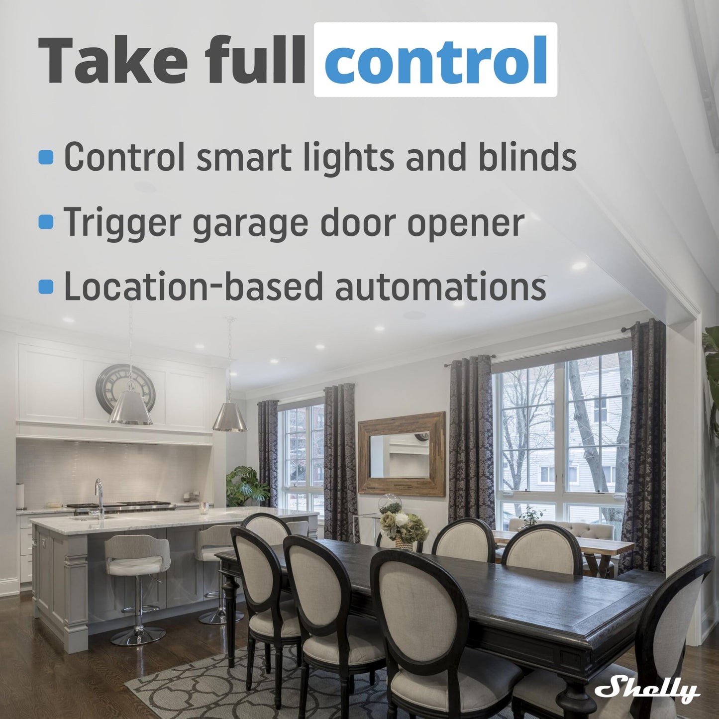 Shelly BLU Button Tough Nero,Pulsante intelligente controllato via Bluetooth,Dimmerazione, accensione e spegnimento di dispositivi e attivazione di scene domotiche,Grado IP54,Applicazione iOS Android