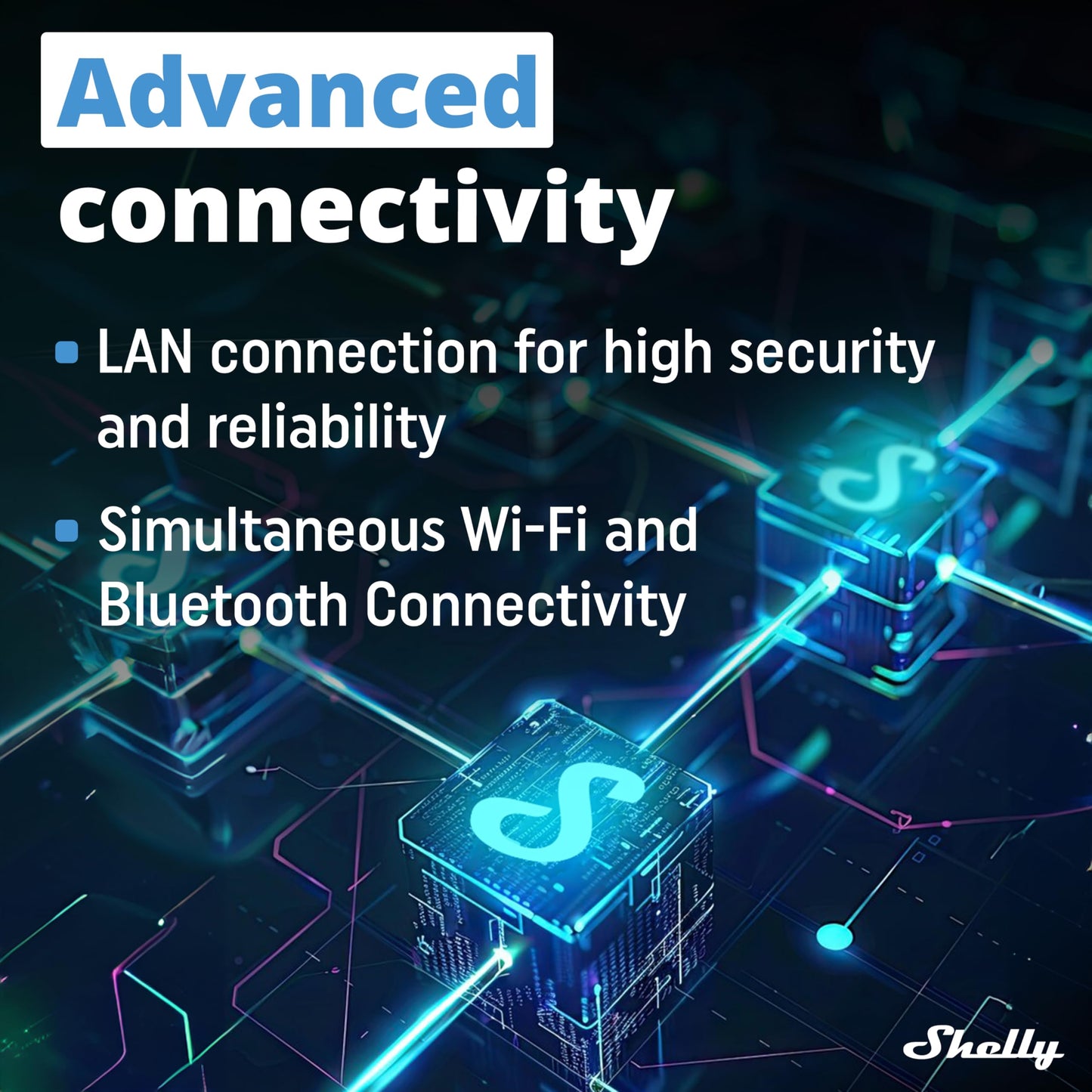 Shelly Pro EM 50A, Contatore di energia Wi-Fi e Bluetooth con comando a Contattori Con Misurazione Dei Consumi, Domotica, Compatibile Con Alexa e Google Home, Nessun Hub Richiest