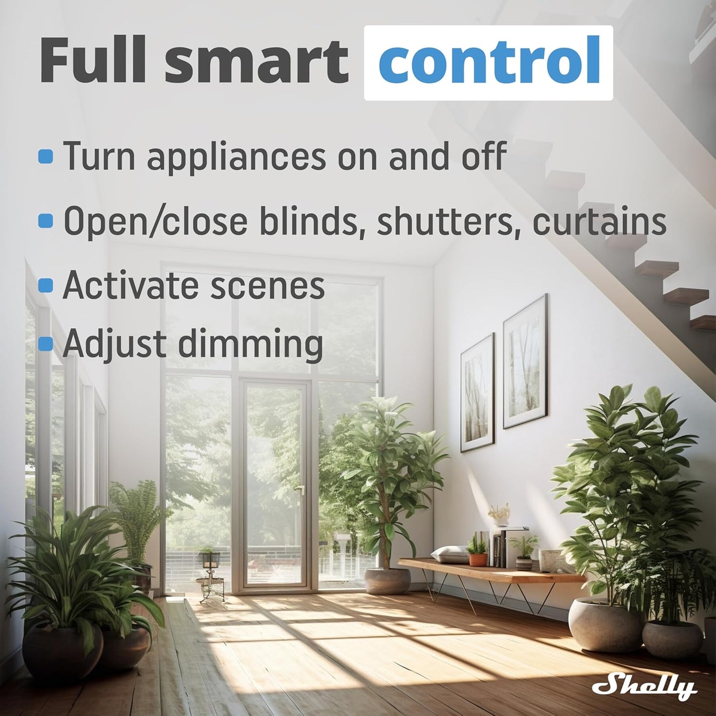 Shelly BLU RC Button 4 - Interruttore con Telecomando Bluetooth, Controlla l'illuminazione e i Dispositivi Intelligenti, Senza Fili, Crittografia Forte, Clic Multiplo, Attivazione dell'azione