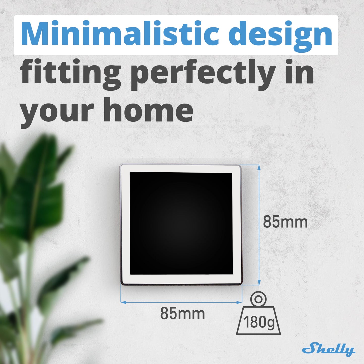Shelly Wall Display - Blanco, Panello di Controllo Centrale per Casa Intelligente, Interrutore della parete 5A, Domotica, Compatible con Alexa e Google Home, Controllo remoto App iOS Android