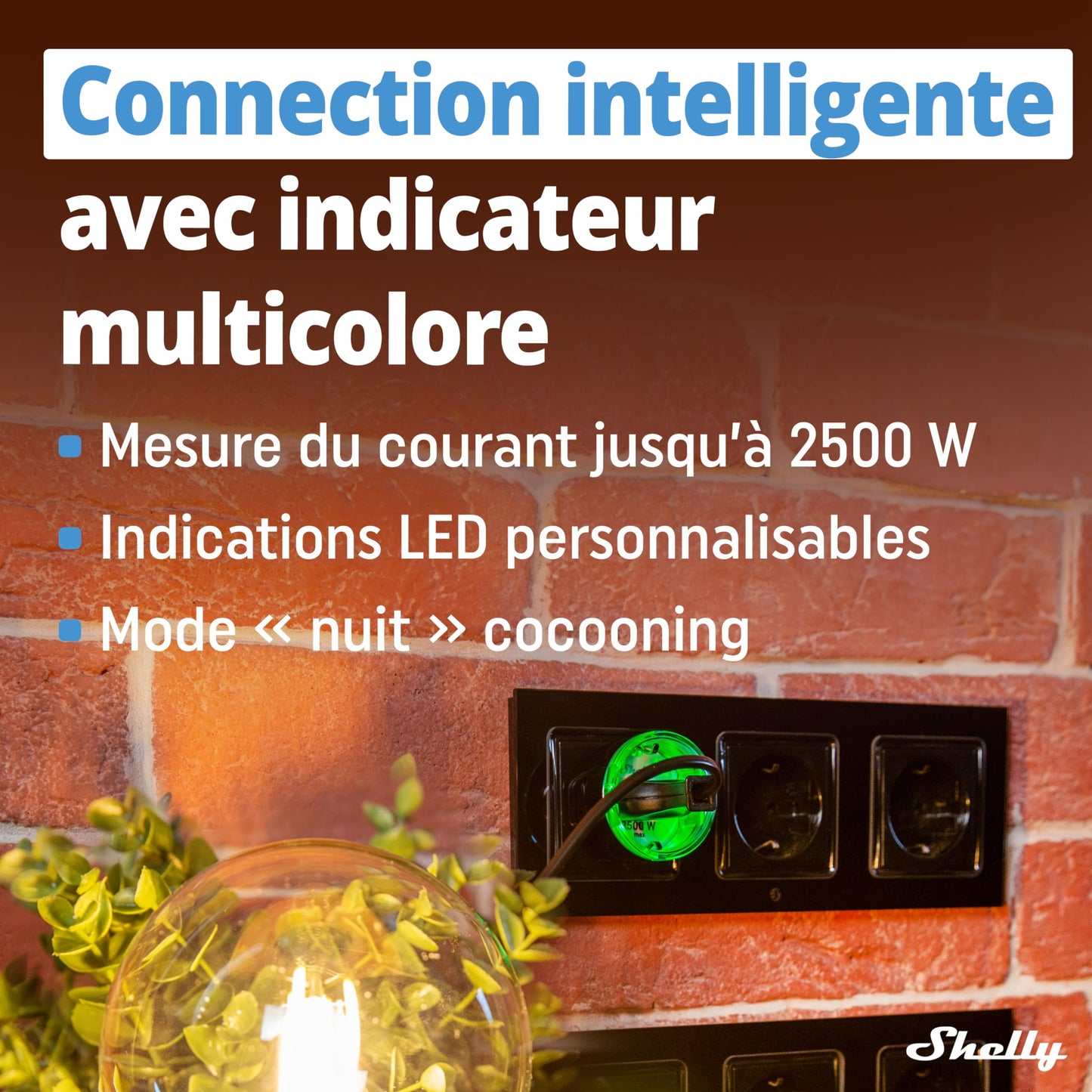 Shelly Plus Plug S - Nero, Presa intelligente programmabile, Misurazione dell'energia elettrica, Indicateur LED, Compatible con Alexa e Google Home, App iOS Android