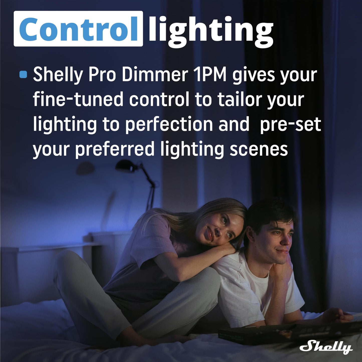 Shelly Pro Dimmer 2PM, Dimmer intelligente professionale a 2 canali, Montaggio su guida DIN, misuratore di potenza, LAN, Wi-Fi e Bluetooth, Alexa e Google Home, App iOS Android
