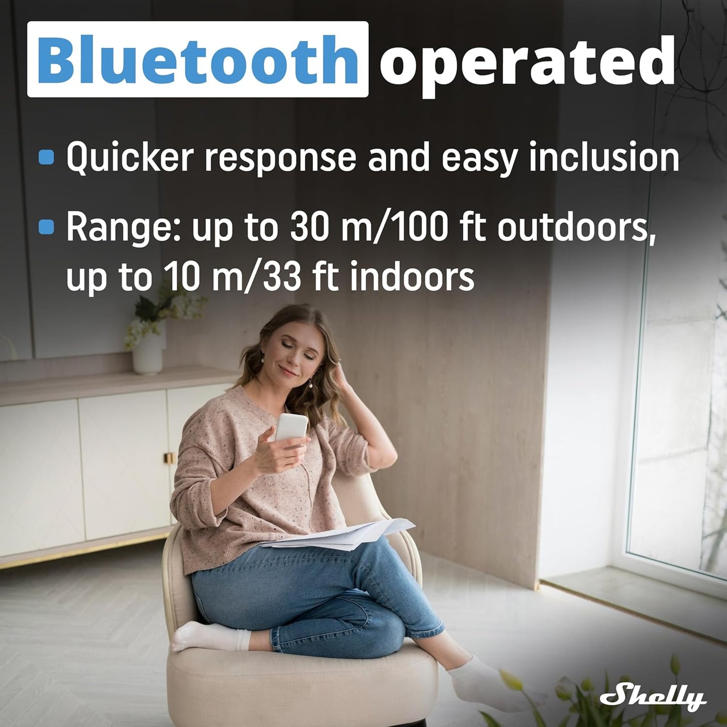 Shelly BLU RC Button 4 - Interruttore con Telecomando Bluetooth, Controlla l'illuminazione e i Dispositivi Intelligenti, Senza Fili, Crittografia Forte, Clic Multiplo, Attivazione dell'azione