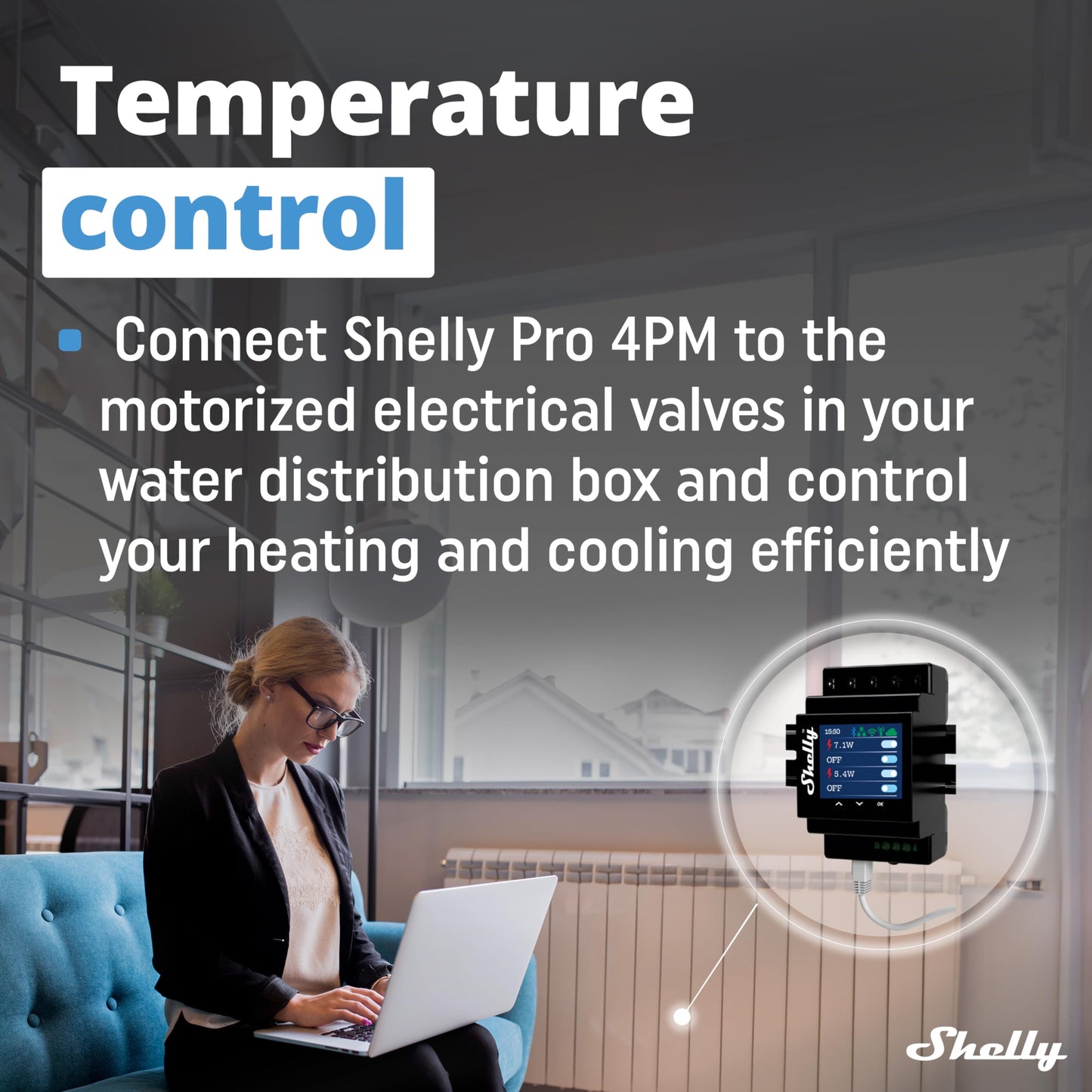 Shelly Pro 1PM - Relè Interrutore Intelligente su guida DIN con Misuratore di Consumo Elettrico, Lan Wi-Fi, Bluetooth, 1 canale - 16A, Controllo remoto App iOS Android, Alexa e Google Home