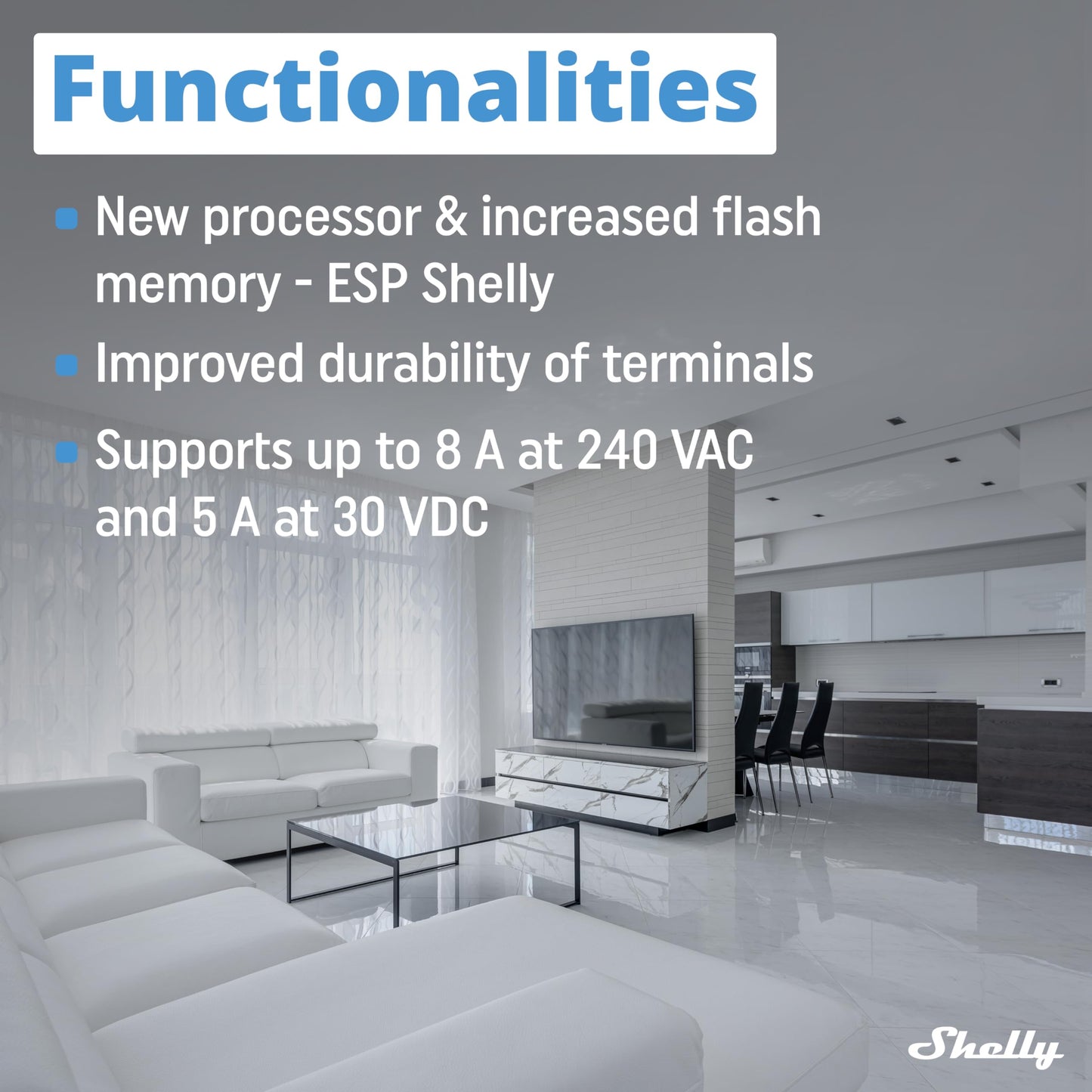Shelly 1 Mini Gen3, Relè Intelligente WiFi e Bluetooth, 1 Canale, 8A, Domotica, Contatti Puliti, Controllo Remoto Luci, Dimensioni Compatte, Alexa e Google Home, iOS e Android, Nessun Hub Necessario