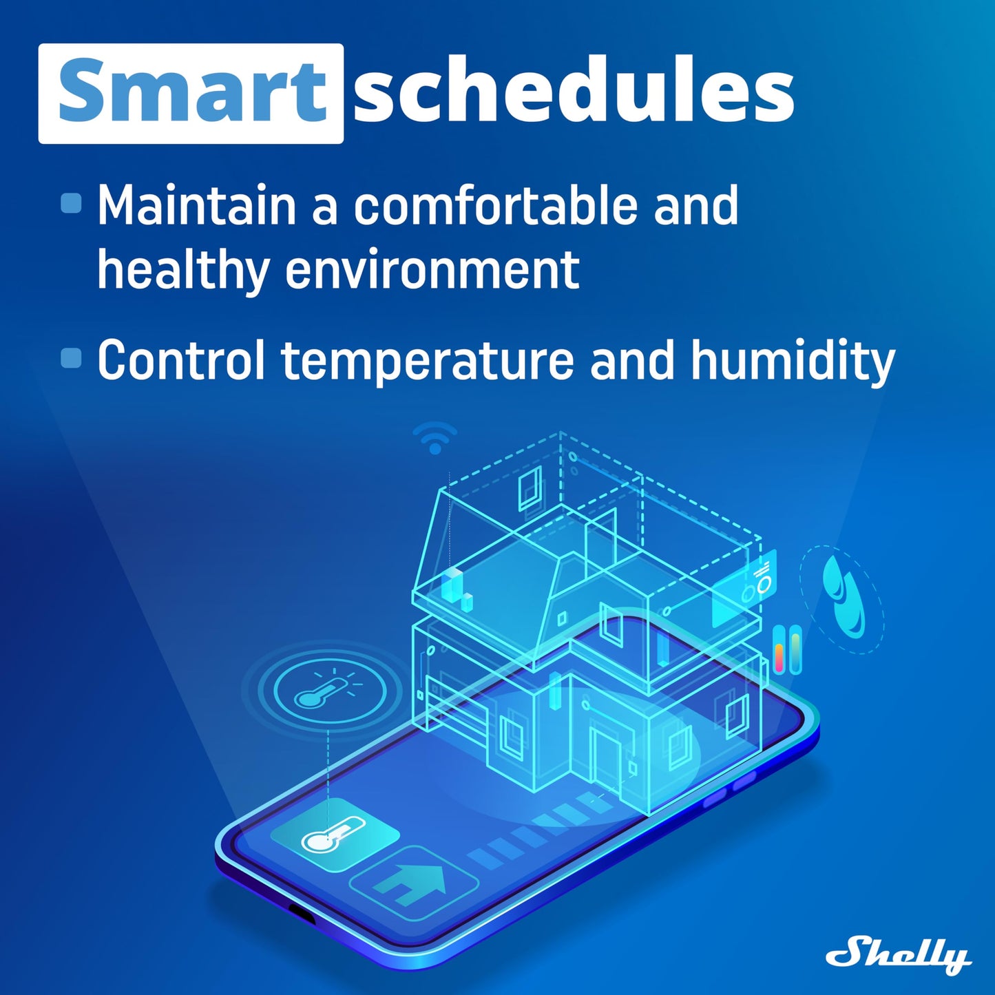 Shelly Plus Add-On | Wi-Fi e Bluetooth Add-On per dispositivi Shelly Plus | Interfaccia per sensori di temperatura e umidità | Domotica | Alexa e Google Home | iOS Android| Non è richiesto alcun hub