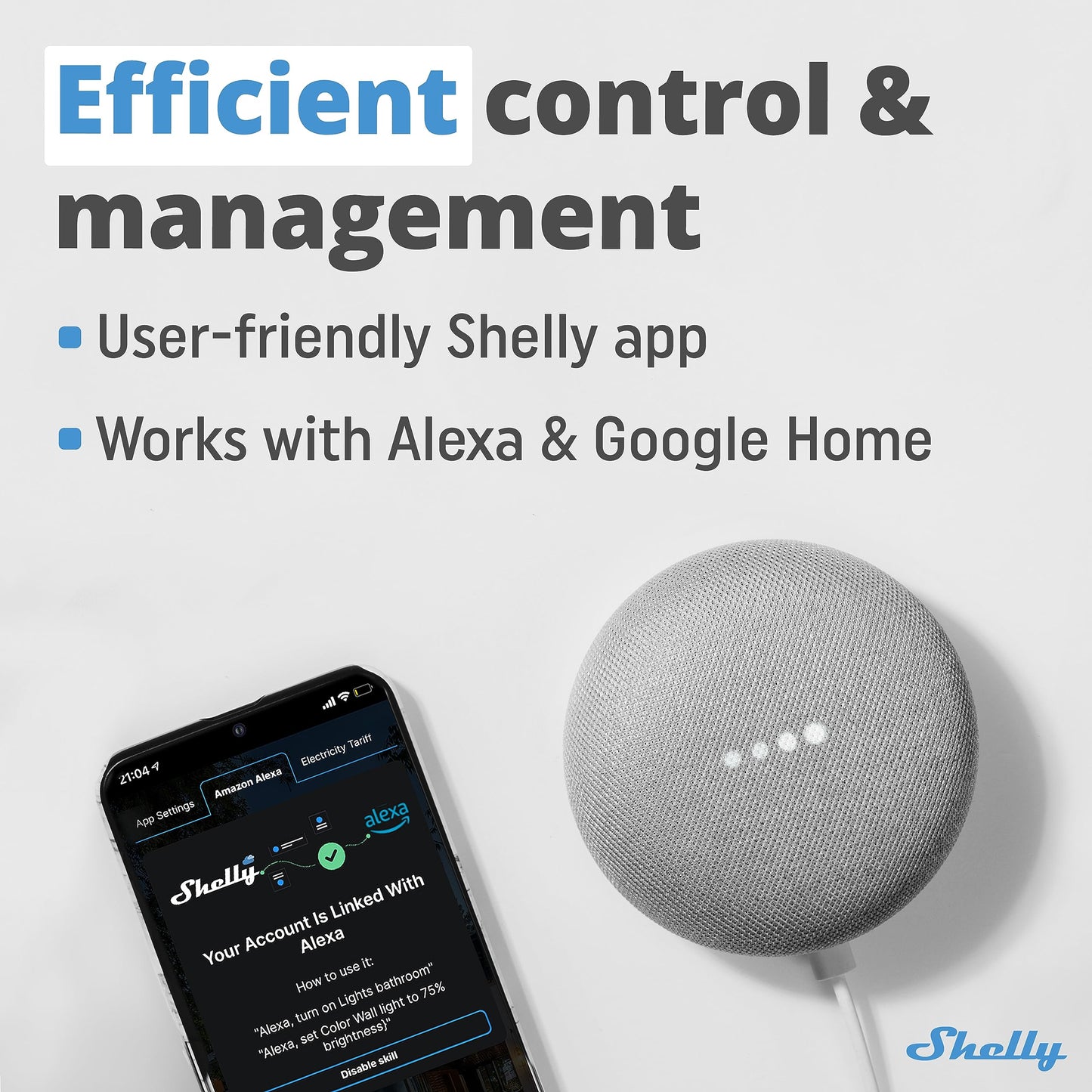 Shelly 3EM | Contatore di energia elettrica intelligente Wi-Fi, 3 canali -120A, Controllo contattore remoto, Monitoraggio fotovoltaico, Domotica, Compatibile con Alexa e Google Home, App iOS Android