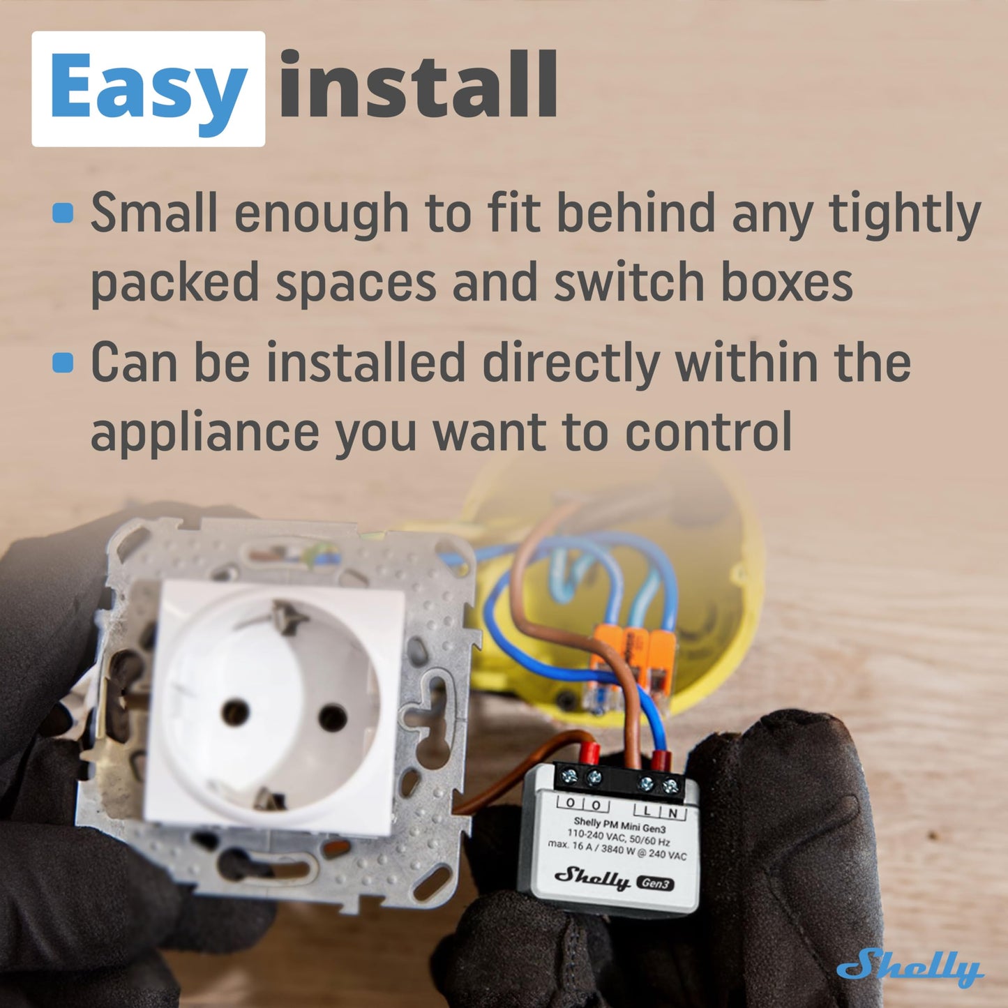 Shelly 1 Mini Gen3, Relè Intelligente WiFi e Bluetooth, 1 Canale, 8A, Domotica, Contatti Puliti, Controllo Remoto Luci, Dimensioni Compatte, Alexa e Google Home, iOS e Android, Nessun Hub Necessario