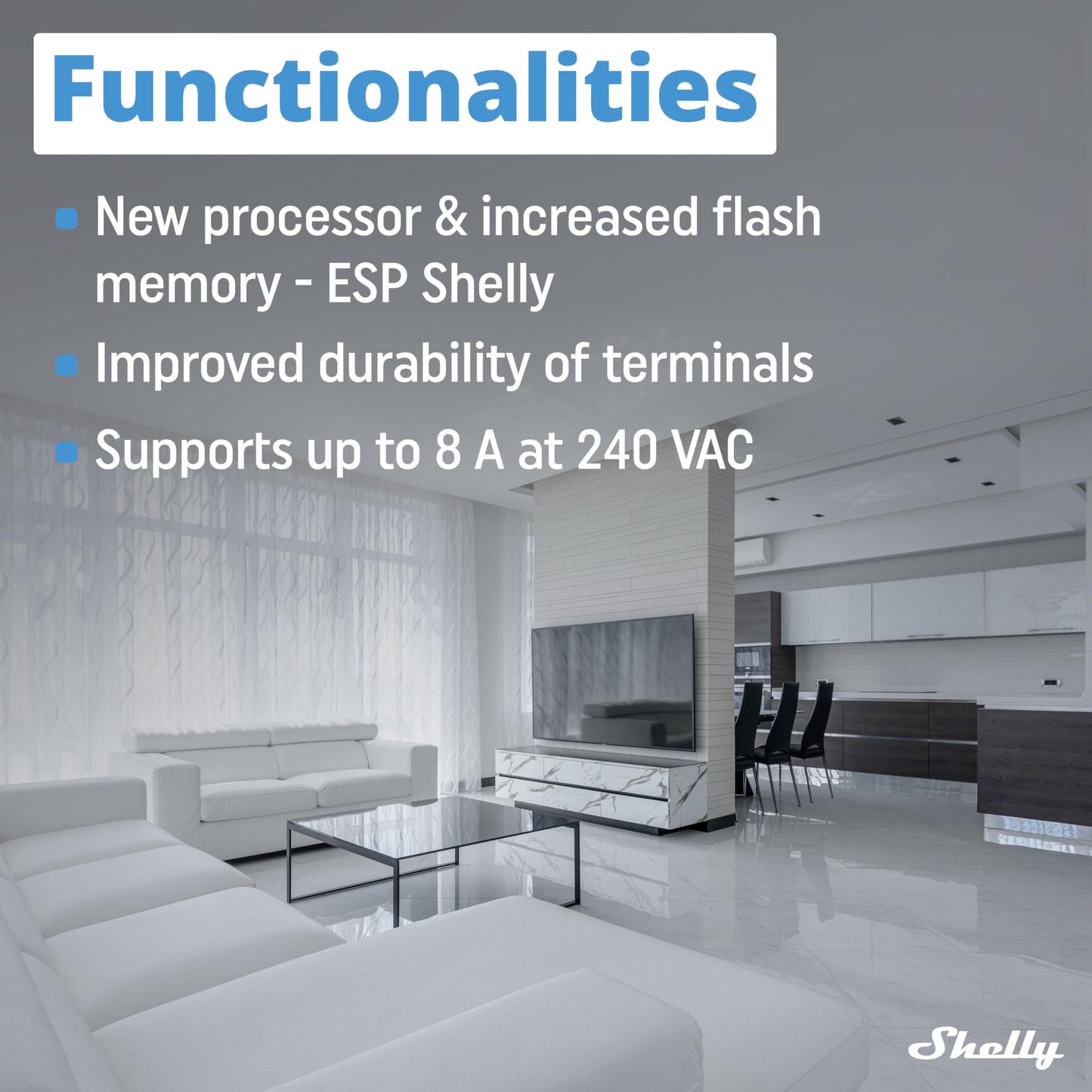 Shelly 1 Mini Gen3, Relè Intelligente WiFi e Bluetooth, 1 Canale, 8A, Domotica, Contatti Puliti, Controllo Remoto Luci, Dimensioni Compatte, Alexa e Google Home, iOS e Android, Nessun Hub Necessario