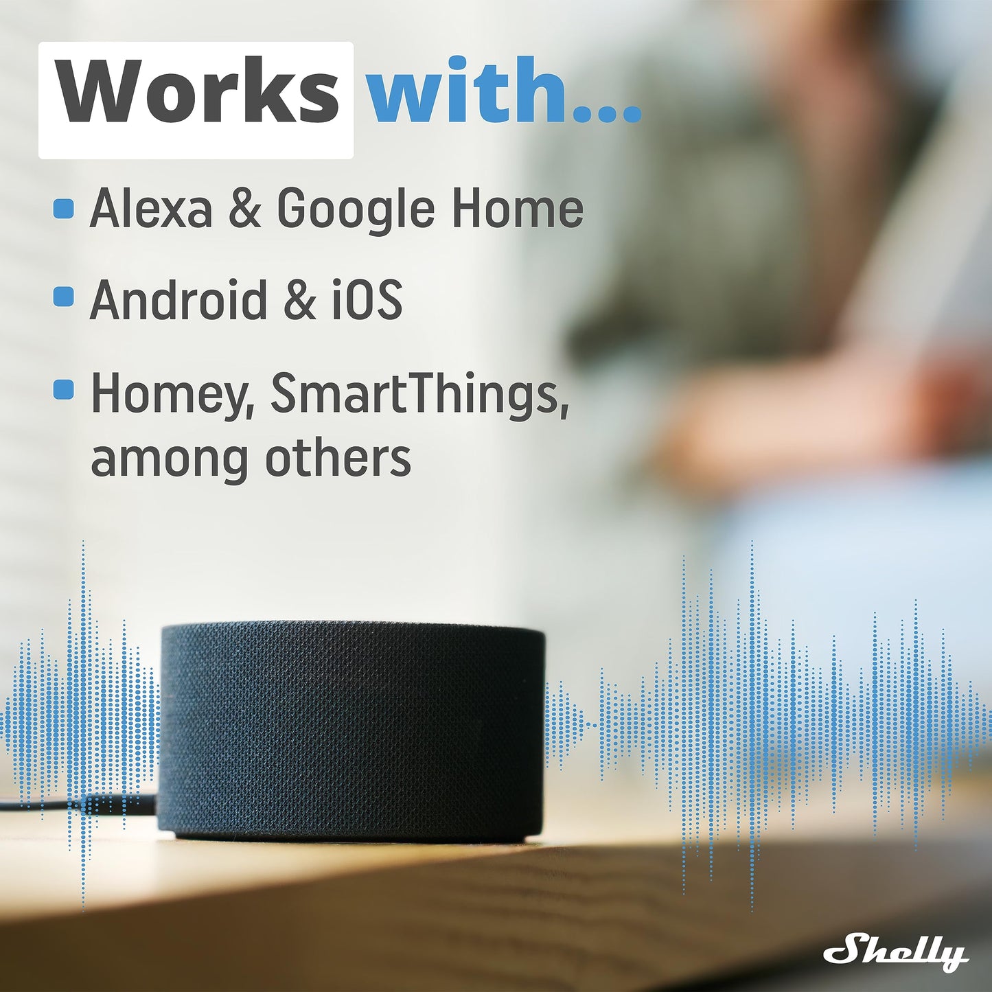 Shelly Plus 1, Relè interruttore intelligente, Wi-Fi & Bluetooth, Contatti a potenziale zero, Compatibile Con Alexa & Google Home, App iOS Android, Nessun Hub Richiesto
