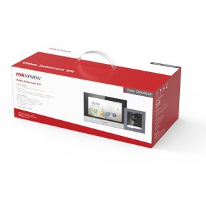 ah- HiKVISION Kit Videocitofono Bifamiliare Hikvision analogico HD- DS-KIS705EY/2Monitors