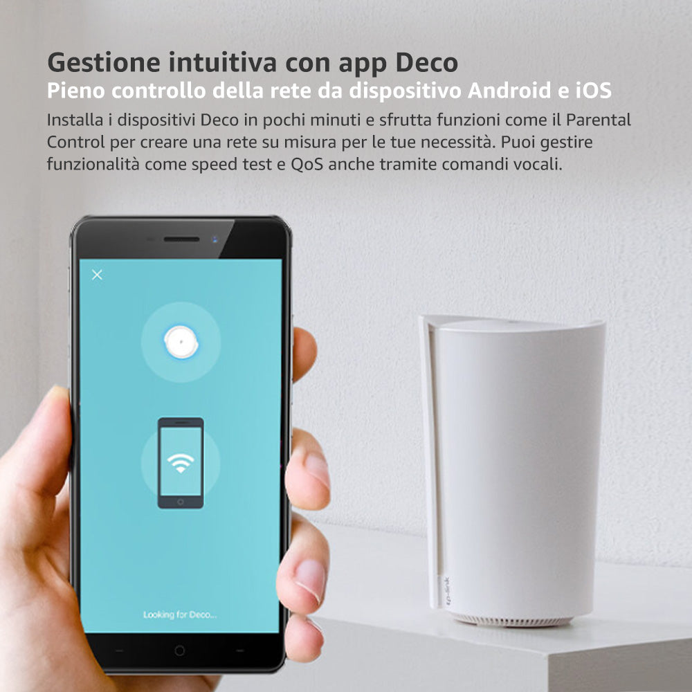 Deco X3000-5G Router 5G Mesh Wi-Fi 6 AX3000Mbps, Porta 2.5G