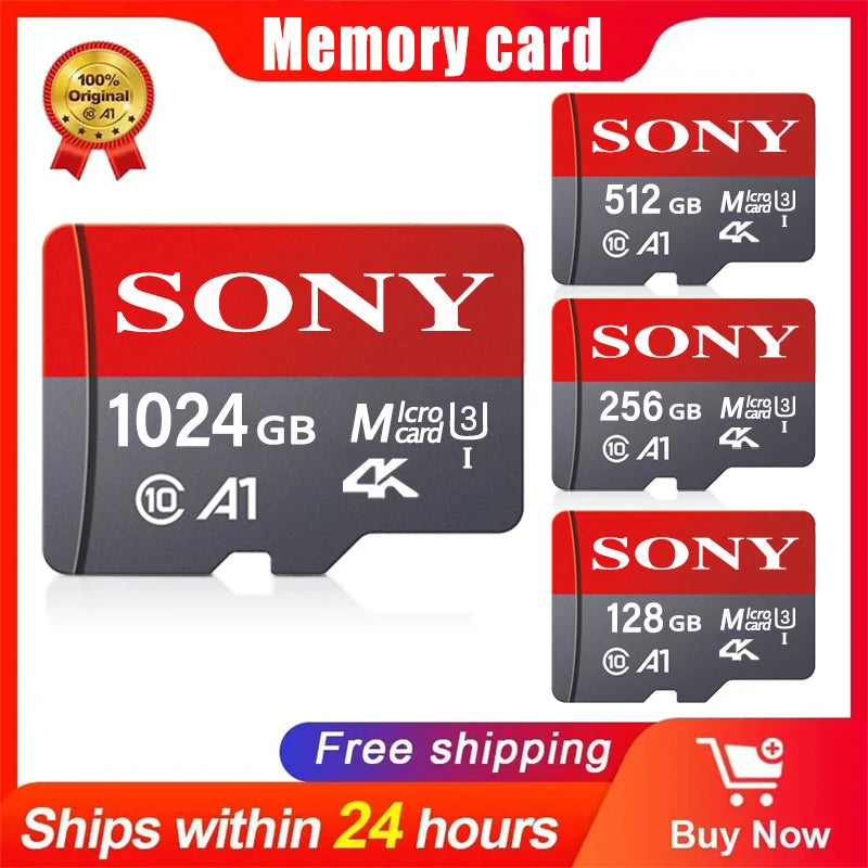 SONY Micro SD Card Mini Memory Card classe 10 32GB 64GB 128GB 256GB U3 4K ad alta velocità Cartao De Memoria Memoria Memoria Flash TF Mecard C10 - Consegna in 14 giorni