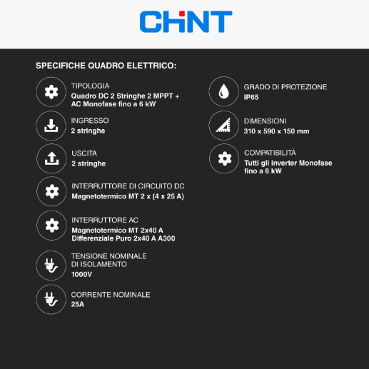 - Promo Ottobre - Kit On-Grid 9 Pannelli Solari V-Tac 410W + Inverter Livoltek Monofase 3,6kW CEI 0-21 + Quadro Elettrico Chint DC/AC 2 Stringhe