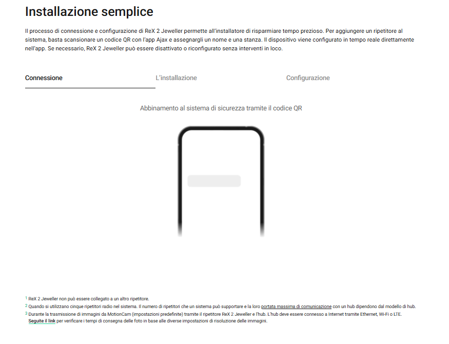 Ajax - ReX 2 Jeweller Ripetitore wireless con il supporto di foto-verifica e connessione Ethernet. 38208.106.BL1 - 38207.106.WH1