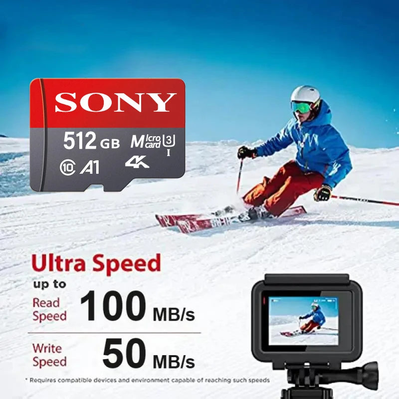SONY Micro SD Card Mini Memory Card classe 10 32GB 64GB 128GB 256GB U3 4K ad alta velocità Cartao De Memoria Memoria Memoria Flash TF Mecard C10 - Consegna in 14 giorni