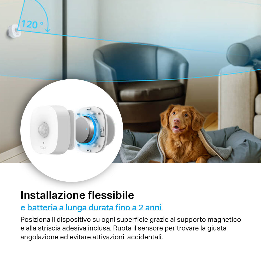 Tapo T100 Sensore di Movimento, ⚠️Tapo Hub Necessario