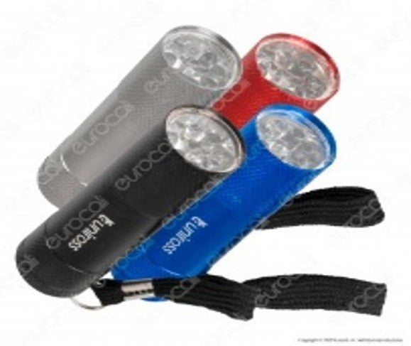 UR 056 - Uniross Torcia LED 9W Tascabile in Alluminio a Batterie AAA
