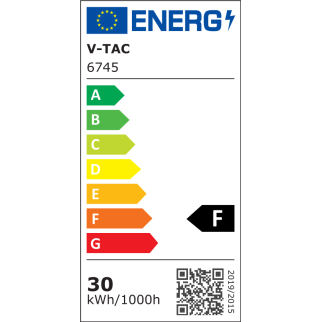 V-Tac VT-4934 Faro LED Floodlight 30W SMD Slim IP65 Nero - SKU 6743 / 6744 / 6745