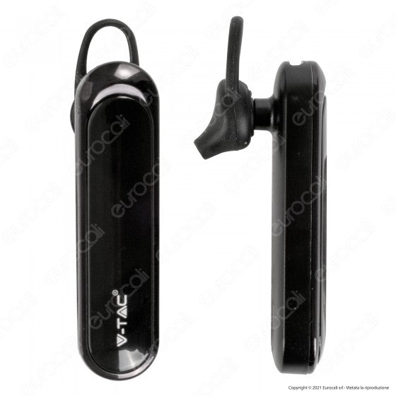 V-TAC VT-6800 AURICOLARE BLUETOOTH HEADSET COLORE NERO - SKU 7702 - Consegna in 1-5 giorni lavorativi